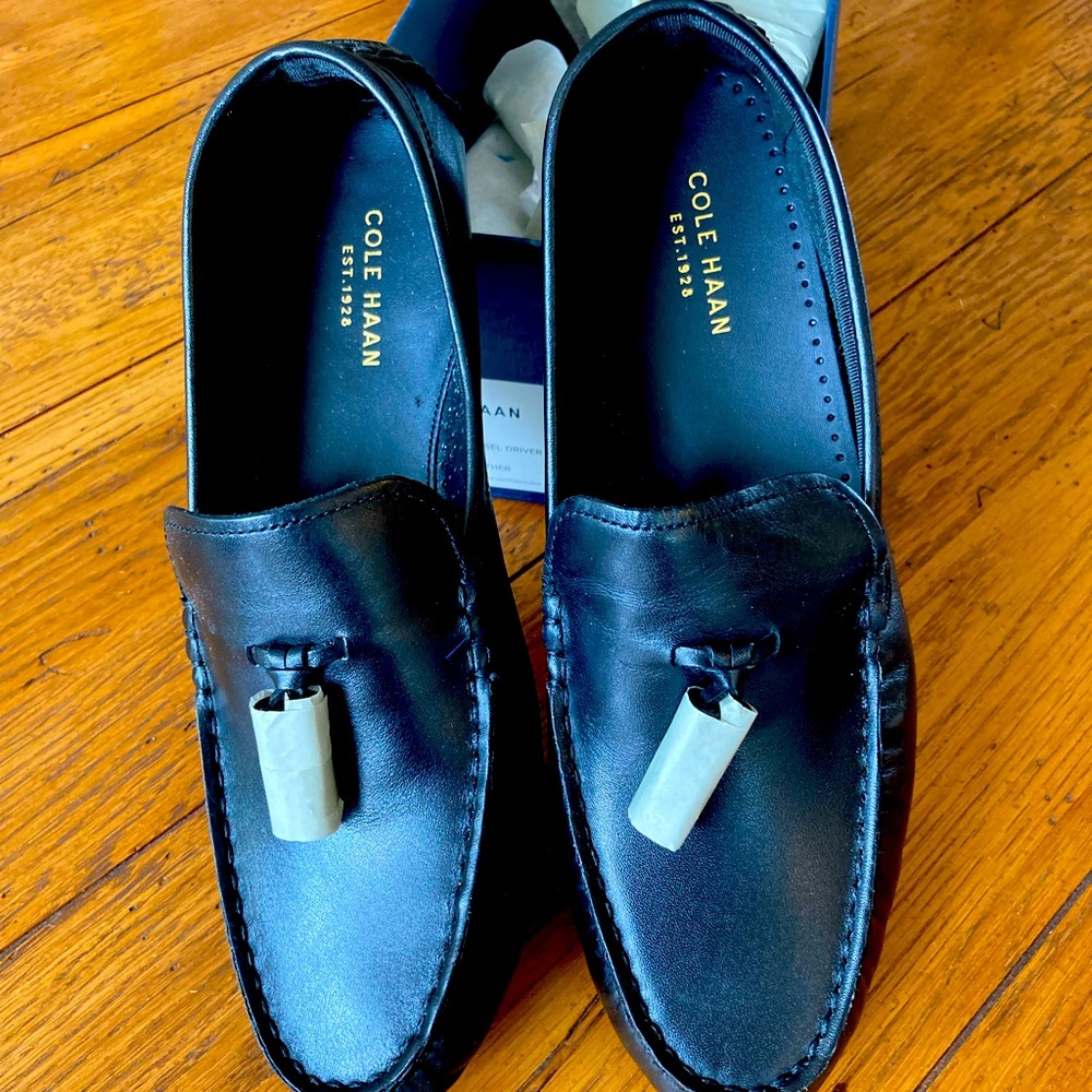 Cole Haan Black Tassel Loafers